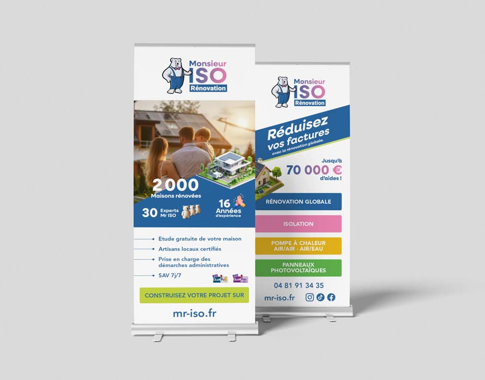 Roll up Monsieur Iso, création print graphisme
